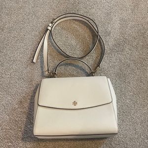 White leather Tory Burch bag